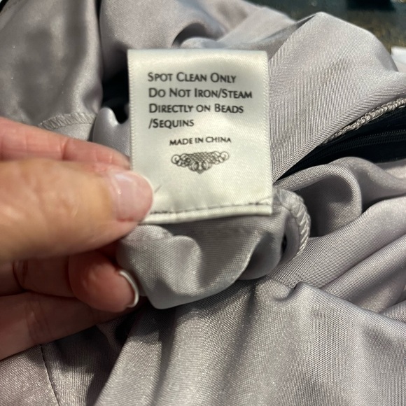 Sue Wong Nocturne Black/Gray Beaded Dress Az 6 - Picture 7 of 10